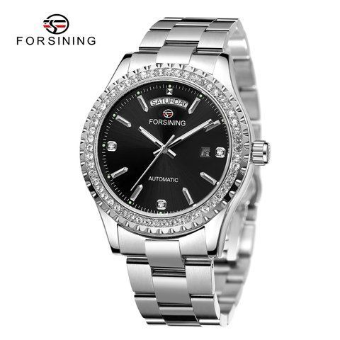 Годинник наручний Forsining 6919 Silver-Black 1059-0196 фото