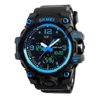 Часы наручные Skmei 1155 Black Blue 1080-0393 фото