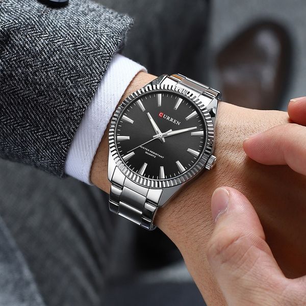 Годинник наручний Curren 8425 Silver-Black 1008-0352 фото
