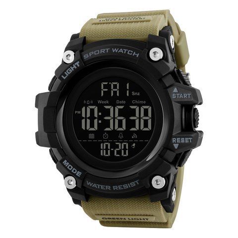 Часы наручные Skmei 1384 Black-Khaki Wrisband 1080-0792 фото
