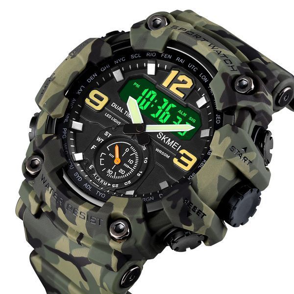 Годинник наручний Skmei 1637CMGN Camo Green. 1080-0846 фото