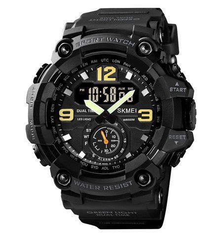 Часы наручные Skmei 1637BK Black. 1080-0784 фото
