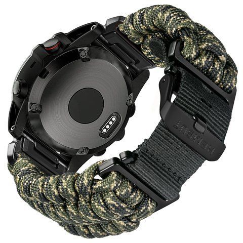 Ремінець для годинника Hemsut HGA145 Rugged Paracord Garmin Army Green 22 mm 1051-1260 фото