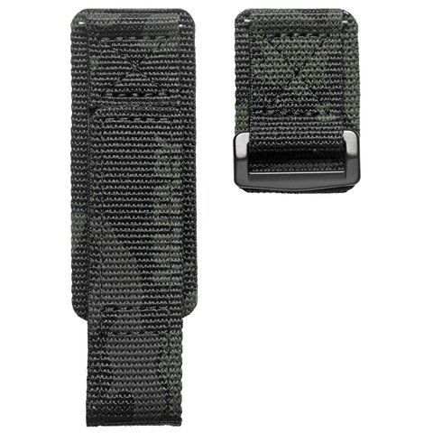 Ремінець для годинника Hemsut HS131 Military nylon Velcro Camo Black 22 mm 1051-1313 фото