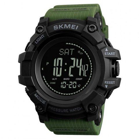 Годинник наручний Skmei 1358AG Army Green Smart Watch Compass 1080-0839 фото