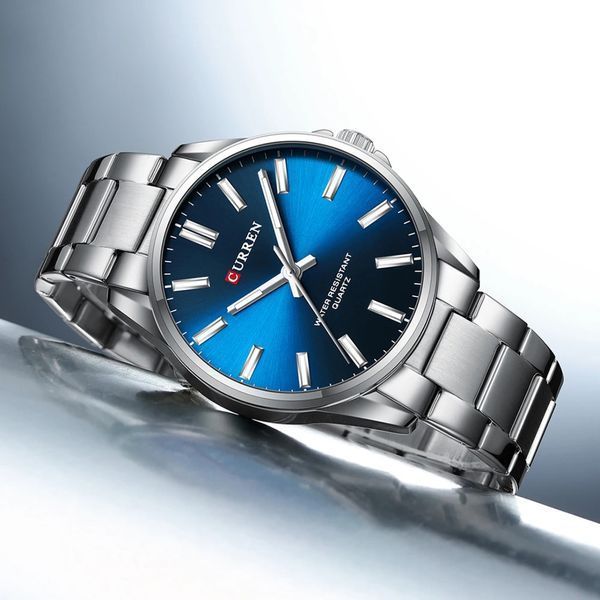 Годинник наручний Curren 9090 Silver-Blue 1008-0376 фото