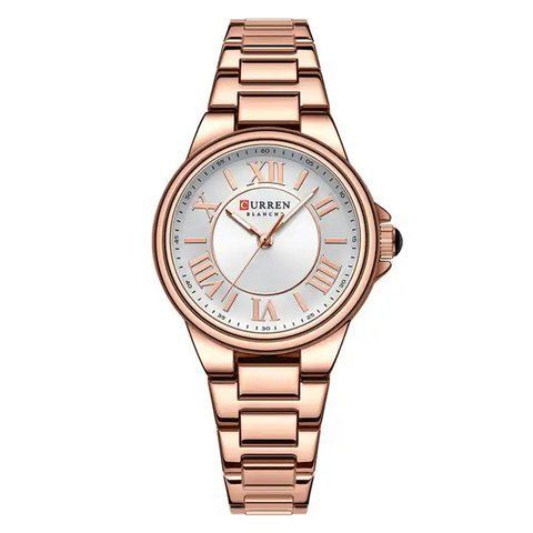 Часы наручные Curren 9091 Rose Gold-White 1008-0466 фото