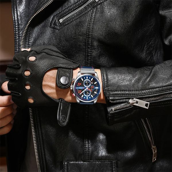Годинник наручний Curren 8393 Silver-Blue 1008-0384 фото