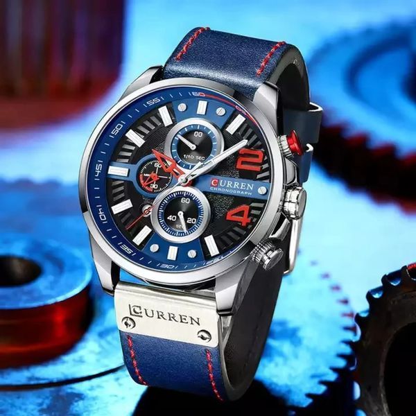 Годинник наручний Curren 8393 Silver-Blue 1008-0384 фото