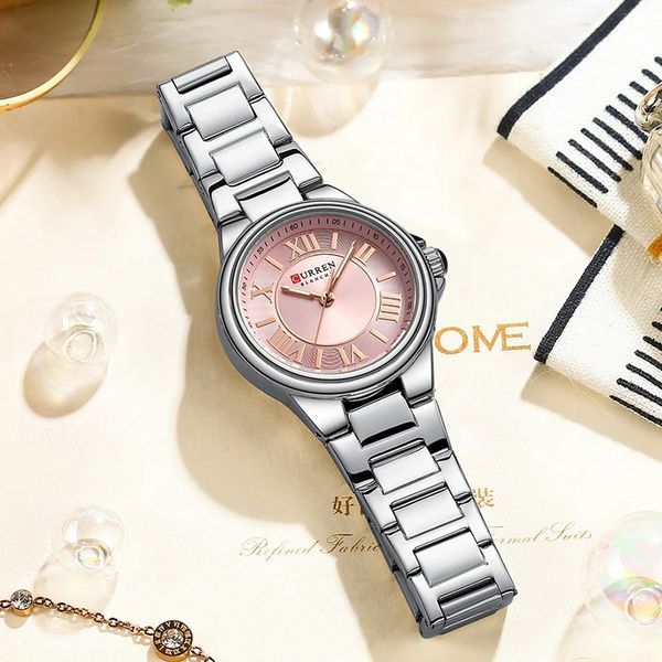 Часы наручные Curren 9091 Silver-Pink 1008-0463 фото