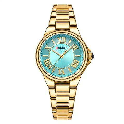 Годинник наручний Curren 9091 Gold-Blue 1008-0465 фото