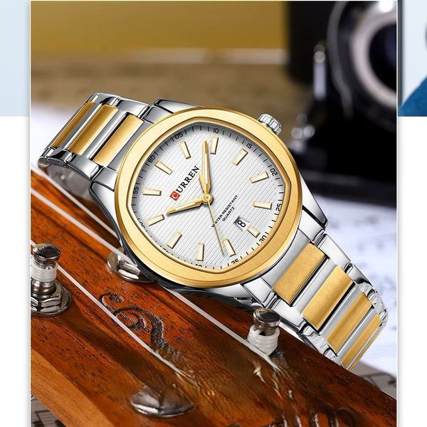 Curren 8474 Silver-Gold-White 1008-0509 фото