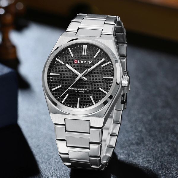 Годинник наручний Curren 8439 Silver-Black 1008-0392 фото