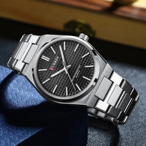Годинник наручний Curren 8439 Silver-Black 1008-0392 фото