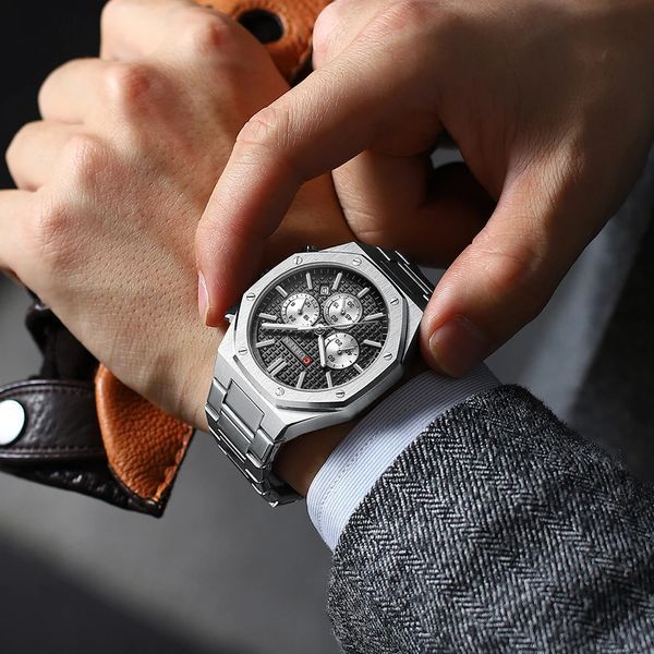 Годинник наручний Curren 8440 Silver-Black 1008-0394 фото