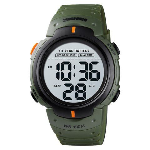 Часы наручные Skmei 1560 Green-Orange 1080-0613 фото