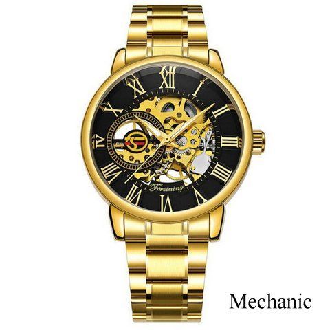 Годинник наручний Forsining 8099 Gold-Black 1059-0124 фото