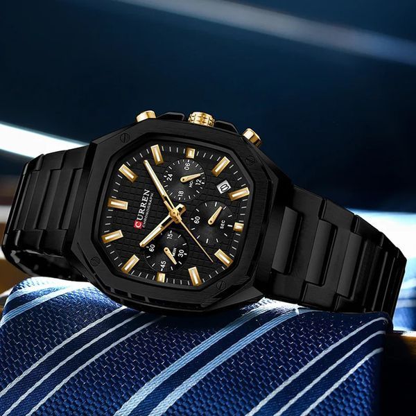 Годинник наручний Curren 8459 Black 1008-0475 фото
