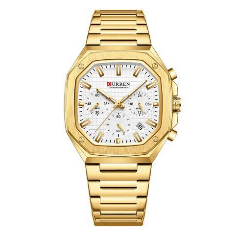 Часы наручные Curren 8459 Gold-White 1008-0476 фото
