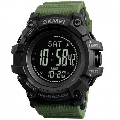 Часы наручные Skmei 1356AG Army Green + Compass 1080-0904 фото